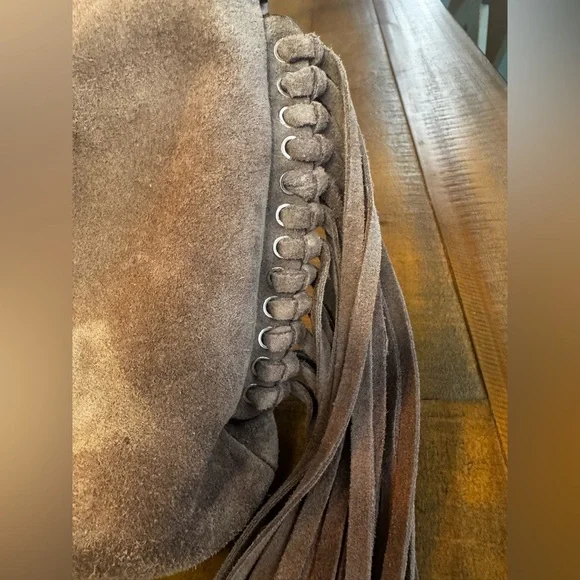 Michael Kors Fringe Crossbody in Suede with Zipper - Picture 5 of 15